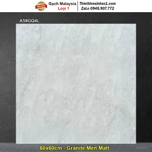Gạch 60x60 Malaysia A59GQ4L Vân Xám