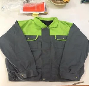 Áo bảo hộ lao động mùa động 2 lớp - lót nỉ - Phối xanh - SB 61 - Bảo hộ lao động Sanboo