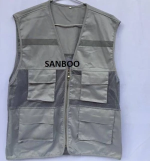 Áo gile bảo hộ màu ghi đậm