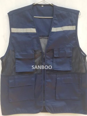 Áo gile bảo hộ màu tím than