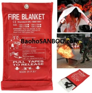 Chăn chống cháy chịu nhiệt dập lửa vải sợi thủy tinh 2m x 2m