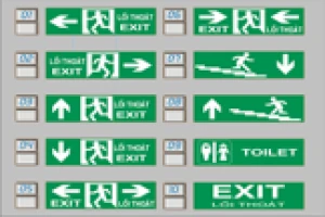 Đèn exit thoát hiểm 1 mặt 2 mặt TQ