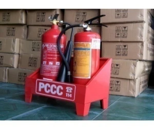 Kệ đựng 2 bình chữa cháy VN - Bảo hộ lao động Sanboo