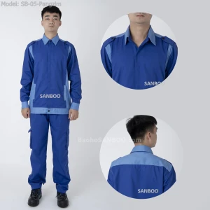 Quần áo bảo hộ lao động kỹ sư - SB-05-1 - Vải pangzim Hàn Quốc - Bảo hộ lao động Sanboo
