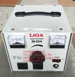 BIẾN ÁP VÔ CẤP LIOA 1 PHA 2KVA (SD - 2510) - 10A