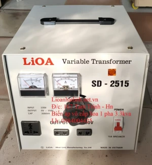 BIẾN ÁP VÔ CẤP LIOA 1 PHA 3KVA (SD - 2515) - 15A