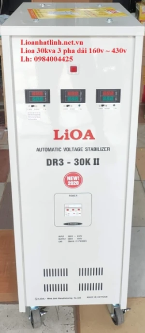 GIÁ ỔN ÁP LIOA 30KVA 3 PHA MODEL DR3 - 30K II MỚI NHẤT HIỆN NAY