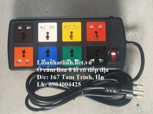 Ổ CẮM KÉO DÀI LIOA 3 CHẤU 8 LỖ ĐA NĂNG DÂY DÀI 3M MODEL 8D33N