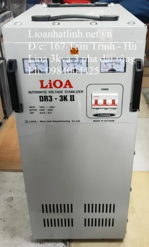 ỔN ÁP LIOA 3KVA 3 PHA DR3 - 3K II DẢI RỘNG 160V 430V