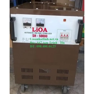 ỔN ÁP LIOA 50KVA 1 PHA MẦU NÂU, ĐỒNG HỒ CƠ THẾ HỆ 1