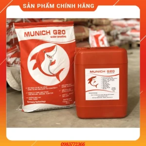 Munich G20 loại 24kg - Màng chống thấm polyme 2 thành phần gốc xi măng siêu đàn hồi