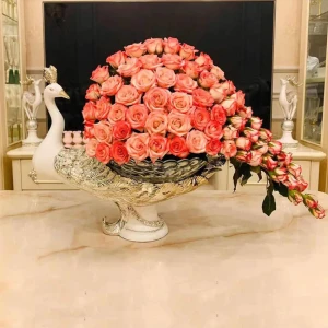 Bình Hoa Chim Công Cao Cấp