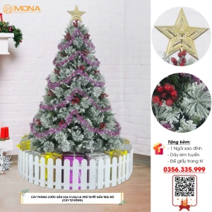 Cây Thông Cước Đầu Loa 5 Loại Lá Phủ Tuyết Gắn Trái Đỏ Cây Thông Cước Đầu Loa 5 Loại Lá Phủ Tuyết Gắn Trái Đỏ Giá Rẻ