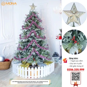 Cây Thông Đầu Nhọn 5 Loại Lá Phủ Tuyết Gắn Trái Đỏ Cây Thông Đầu Nhọn 5 Loại Lá Phủ Tuyết Gắn Trái Đỏ Giá Rẻ