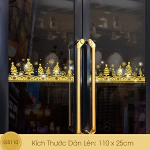 Decal Giáng Sinh Dán Viền Kính