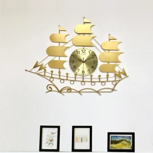 Đồng Hồ Trang Trí Thuận Buồm Xuôi Gió - Vàng