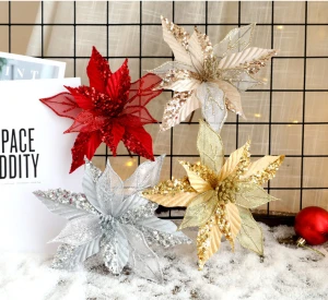 Hoa Trạng Nguyên Đính Đá Trang Trí Cây Thông Noel