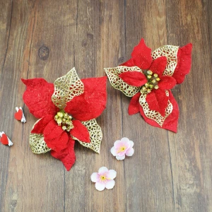 Hoa Trạng Nguyên Vải Nỉ Đỏ 3 Lớp 21cm