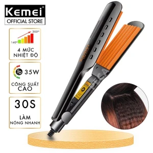 Máy bấm xù tóc Kemei KM-3114Y điều chỉnh 4 mức nhiệt sử dụng được cho mọi loại tóc