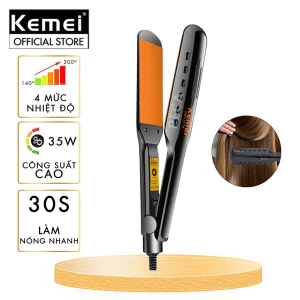 Máy duỗi tóc Kemei KM-3114P điều chỉnh 4 mức nhiệt sử dụng được cho mọi loại tóc
