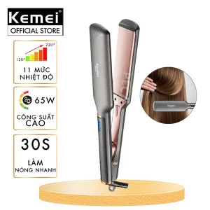 Máy duỗi tóc Kemei KM-3137 bảng nhiệt lớn 5 cm