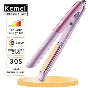 Máy duỗi tóc Kemei KM-3142 điều chỉnh 10 mức nhiệt sử dụng được cho mọi loại tóc