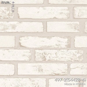 Gấy dán tường hàn quốc Basic màu Giả Gạch Trắng Kem Ms:497-2(54428-4)
