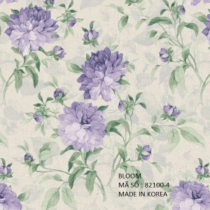 Gấy dán tường hàn quốc Bloom màu Hoa Mẫu đơn Tím Ms:82100-4