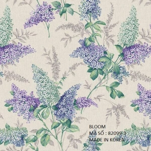 Gấy dán tường hàn quốc Bloom màu Hoa Tử đinh Hương Tím Ms:82099-3