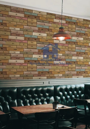 Giấy Dán Tường Hàn Quốc Giả Hộp Tủ Gỗ MS: 77268-1