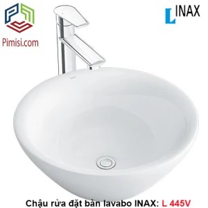 Chậu rửa lavabo đặt bàn INAX L-445V hình tròn