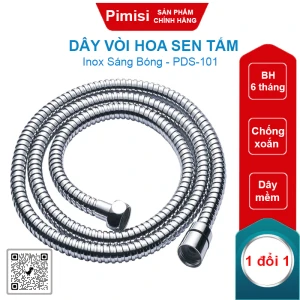 Dây vòi hoa sen tắm nóng lạnh Pimisi PDS-101 inox 304