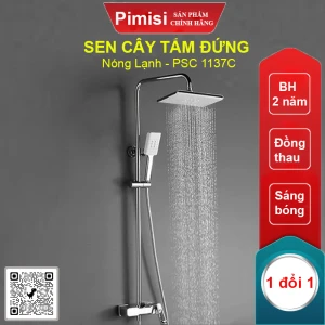 Sen cây tắm đứng nóng lạnh Pimisi PSC-1137C đồng thau