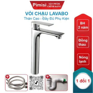 Vòi chậu lavabo Pimisi PV-306CH thân cao 30 cm