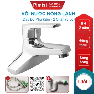 Vòi nước nóng lạnh Pimisi PV-100C chậu 3 lỗ