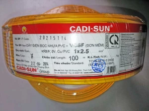 Dây điện Cadisun, dây đơn mềm VCSF 1x2.5