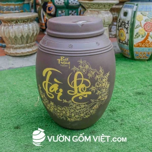 Chum sành đựng gạo, ngâm rượu không tráng men 