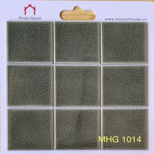 Gạch Mosaic Gốm Men Rạn 2 Lớp Màu Đen