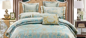 Bộ chăn drap phủ Luxury Gấm lụa LXG 8104P