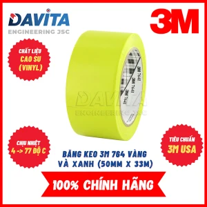 Băng keo dán nền 3M 764 50mm x 33m vàng và xanh