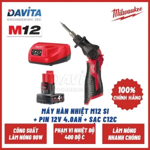 Máy hàn nhiệt M12 SI Pin 12V 4.0Ah Sạc C12C