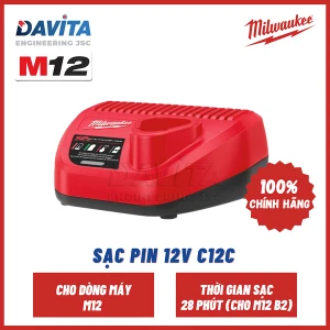 Sạc C12C Milwaukee (Cho pin 12V)