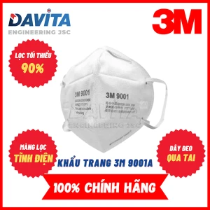 Sét 10 Cái Khẩu Trang 9001 3M P1, Chống Bụi Mịn, Vi Khuẩn, Bảo Vệ Hô Hấp
