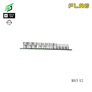 Bộ đầu khẩu 6 cạnh 3/8 inch loại ngắn Nhật Bản RS3-12 Flag