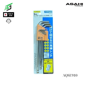 Bộ lục giác bi hệ inch 9 chi tiết Asahi AQSE910 Nhật Bản