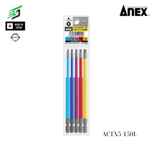 Vỉ 5 mũi vít hoa thị Anex ACTX5-150L Nhật Bản