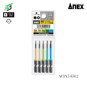 Vỉ 5 mũi vít hoa thị Anex ACTX5-65L2 Nhật Bản