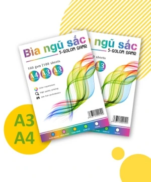 Bìa màu A4 160 gsm
