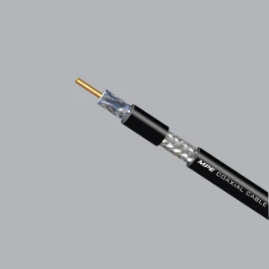 Cáp tivi 75 Ohm màu đen 112 lõi đồng có mã RG6-112