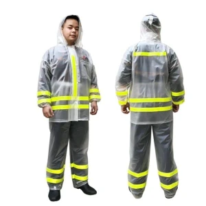 Áo Mưa Bộ Rando Màu Trong Suốt Phản Quang